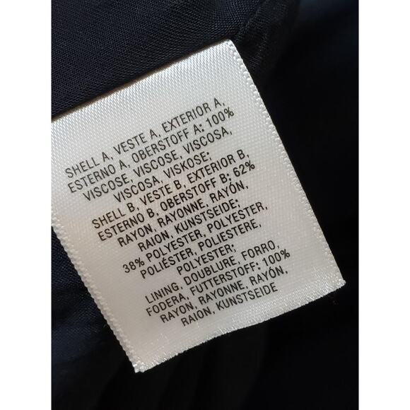 Anthropologie Maeve Black Noir Dress XS White Black Polyester Asymmetrical Hem - Picture 6 of 13